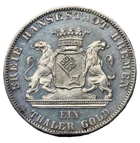 Bremen stadt taler - taler, 1865
