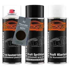 Autolack Spraydosen Set für Kunststoff für Hyundai MZH Phantom Black Metallic