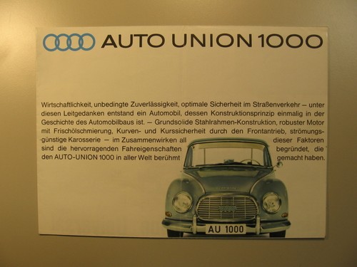 1962 prospekt auto union 1000 - 1962,