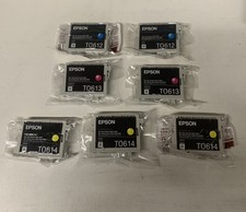7 x Epson Tintenpatrone T0612 T0613 T0614 ( kein T0615 ) DX3800 DX3850 Teddybär