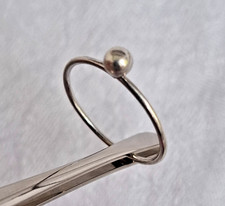 Ringe echt Silber modern zart kleine Silberkugel Stapelring ca. Gr. 59 / 18,8 mm