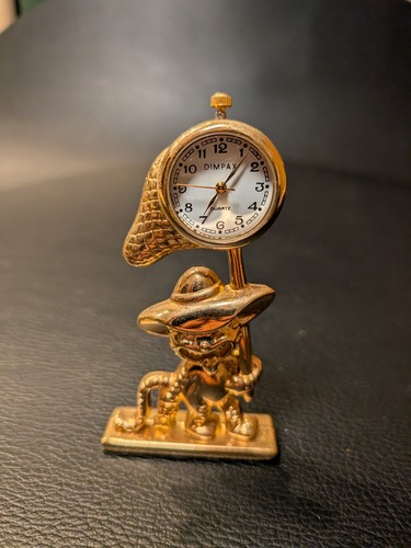 Miniatur uhr goldfarben quartz - goldfarben,