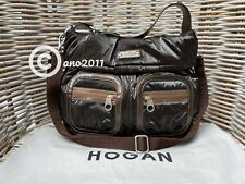 Hogan Handtasche Tech/Leder Mix Braun Original, Top Zustand