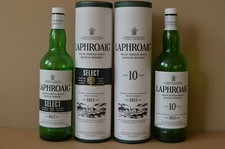 2x Leere Single Malt Whisky Flasche LAPHROAIG Select &10 Jahre mit Umkarton