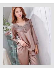 2 tlg Seidenpyjama Silk