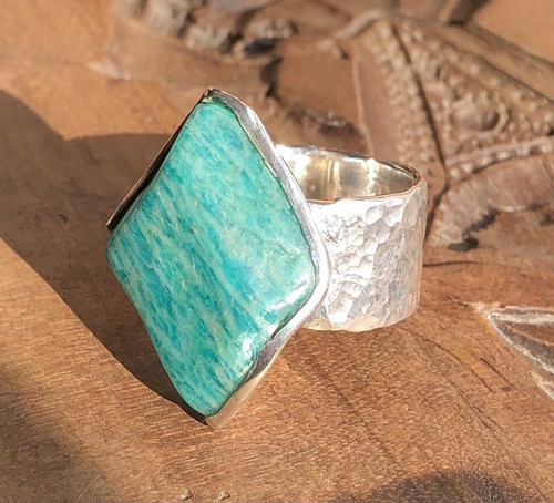 Ring 925 silber amazonit - ring,
