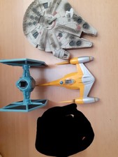 Star Wars Action Fleet Sammlung Naboo Fighter Tie Fighter Millenium Falke