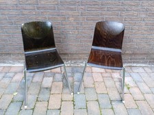 Thur-Op-Seat Pagholz Stuhl, Chrom TOP, 70er Vintage Zustand , mehrere vorhanden
