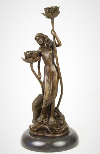 Bronze skulptur leuchter - bronze,