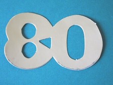 10 x Deko-Zahl -80- * 6 cm