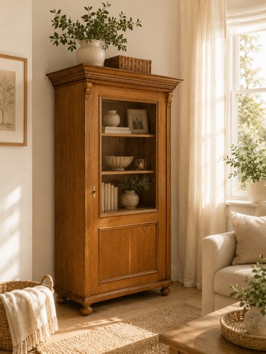 Vitrineschrank aus eiche - vitrineschrank,