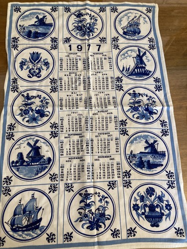 Ddr kalender tuch - kalender, 1977