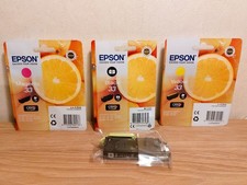 Original Epson 33 Tinte Set, Photo Black Cyan Magenta Yellow Druckerpatronen