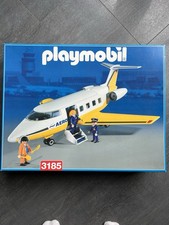 Playmobil 3185 Linienjet Flugzeug mit Figuren und Anleitung – guter Zustand