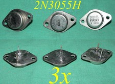 3x RCA 2N3055 H NPN Leistungstransistoren NOS Power Transistor High Reliability