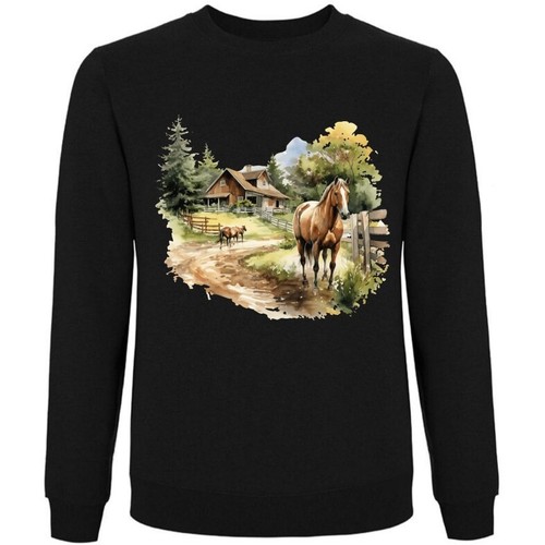 Sweatshirt schwarz pferde - sweatshirt,