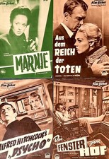 Sammlung Filmprogramme - Illustrierte Filmbühne - Alfred Hitchcock - Psycho u.a.