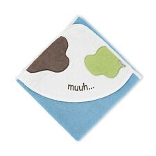 Sterntaler Kapuzenbadetuch Wieslinge "muuh.." himmel 100x100 cm 7121840 Neu