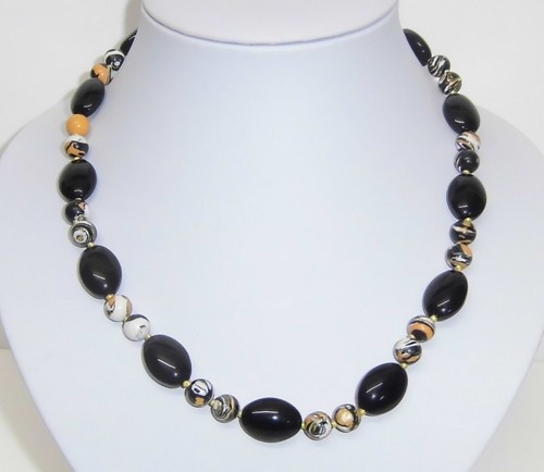 Edelsteinkette achat schwarz - achat,