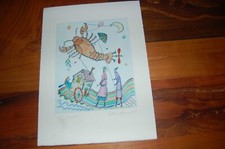 Handcolorierte Radierung