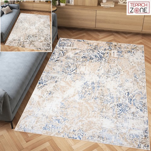 Teppich kurzflor blumenmuster - teppich,
