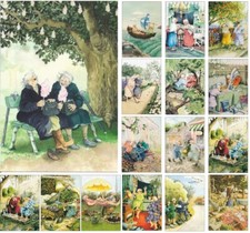 Inge Löök Postkarte A6 "lustige lebensfrohe Motive der "älteren Damen" Auswahl 1