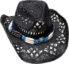 Cowboyhut mit Knochen Hutband
