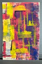 Wasserspiel, Sepp Plenk, Maler und Architekt, geboren 1908, Bayern 18cmx12 cm