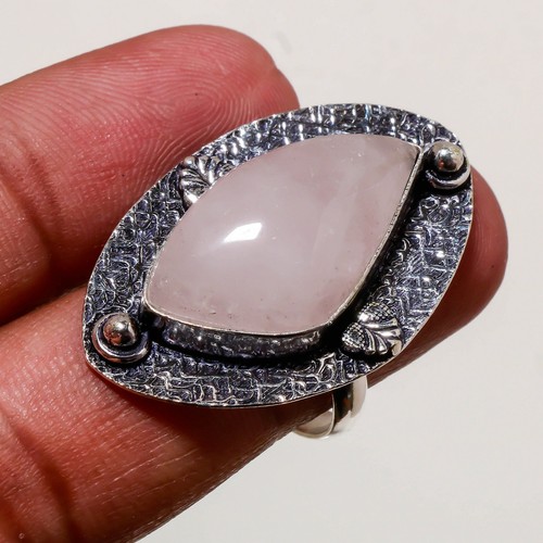 Rosenquarz edelstein ring - rosenquarz,