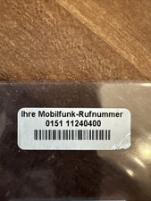 Einfache Handynummer SIM Prepaid Karte NEU 0170 8055868