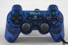 Original Sony PlayStation 2 Controller (Dualshock 2) Blau-Transparent PS2