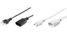 Netzkabel Verlängerung CEE7/16 Euro Stecker > Kupplung Geräte-Stromkabel 13497