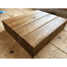 Eiche, 4 x Tischbein, Kantholz, geölt, Fase, rustikal, verleimt 73x10x10 cm