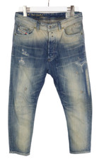 DIESEL Narrot Regular-Carrot 0811A Jeans Herren W28/~L25* Whiskers Blad Ripped