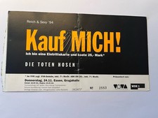 Alte Konzertkarte Ticket Die Toten Hosen 1994 Essen Grugahalle