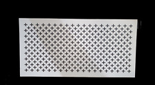 Heizkörperschirm.  Weiß 3 mm MDF. Fleur De Lis CNC Cut Design.  61x122 cm.