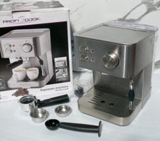 Profi Cook PC-ES-1109 Espresso Cappuccino Pad Kaffee automat 15B 1050W 1,5L Edel