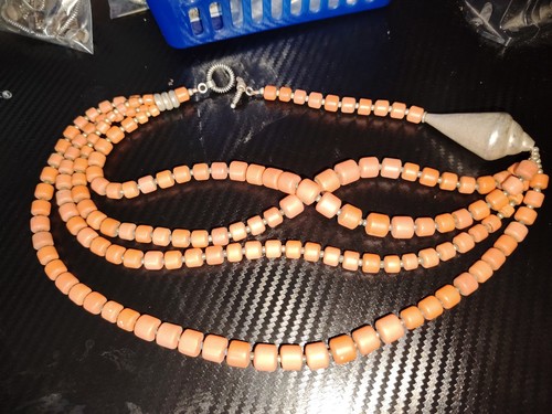 Korallen kette mit - kette, echt