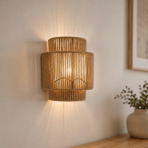 Wandlampe boho style natur - boho,