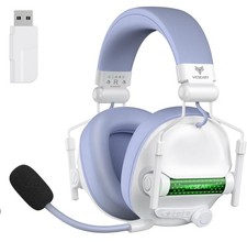 WG2 Bluetooth Kopfhörer, 2,4G Wireless Gaming Headset mit Mikrofon