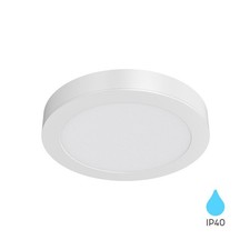 LED Deckenleuchte 12W Ø17cm Flach rund Weiß Deckenlampe Deckenlicht Flur WC hell