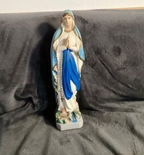 Heiligenfigur Madonna Maria Statue Lourdes Vintage 45 cm hoch Keramik
