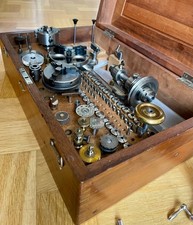 Uhrmacher Drehbank Lorch / Boley 8 mm, mit Antrieb,  sehr  umfangreich