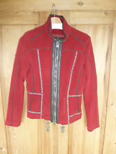 Edle Sportalm Microfleece Jacke, klassisch, weinrot, Gr. 38, top