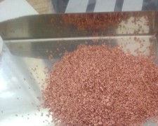 5 gr feines geschreddertes Kupfergranulat, Kupferspäne, Kupferdraht ca. 99,9%s3