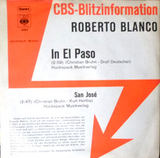 7" 1974 CBS PROMO IN MINT- ! ROBERTO BLANCO : El Paso