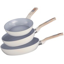 3-tlg Pfannenset Induktion Bratpfannen 20/24/28cm Keramik-Antihaftbeschichtung