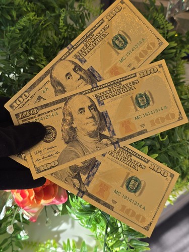 100 dollar banknote farbe - 3x,