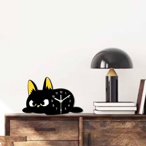 Tischuhr mit katzenmotiv - tischuhr,