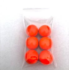 6 Zielkugeln für Boule Pétanque Holz Neon Orange 3 cm Durchmesser Schweinchen